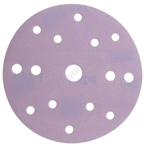 P80 150мм SMIRDEX Ceramic Velcro Discs 740 Абразивный круг, с 17 отверстиями 
