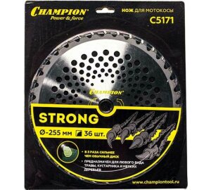 Нож с зубцами из твердого сплава Strong (255х25,4 мм) Champion (C5171)