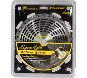 Нож с зубцами из твердого сплава Super Light (230х25,4 мм) Champion (C5204)