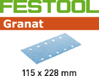 Шлифовальные листы Festool Granat STF 115X228 P220 GR/100 498950