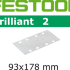 Шлифовальные листы Festool Brilliant 2 STF 93x178/8 P80 BR2/50