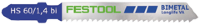 Пильное полотно для лобзика Festool HS 60/1,4 BI VA/5 490181