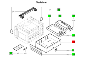Ящик (большой) Festool SYS3 SORT 4B2T2H/KPL (491553)