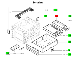 Ящик (маленький) Festool SYS3 SORT 1B2T1H/KP (491555)