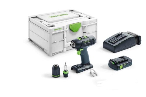 Аккумуляторная дрель-шуруповёрт Festool T 18+3 HPC 4,0 I-Plus (комплект с 1 акб)