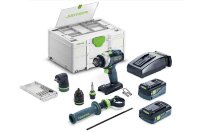 Аккумуляторная ударная дрель-шуруповёрт Festool QUADRIVE TPC 18/4 5,0/4,0 I-Set (577621) Аккумуляторная ударная дрель-шуруповёрт Festool QUADRIVE TPC 18/4 5,0/4,0 I-Set (577621)