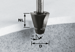 Фреза для снятия фаски Festool HW D33,54/15° ss S12 492665