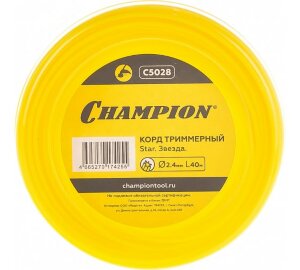Корд триммерный Star (2.4 мм; 40 м; звезда) CHAMPION (C5028)