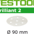 Шлифовальные круги Festool Brilliant 2 STF D90/6 P320 BR2/100 497388