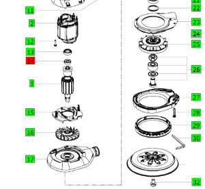 Шарикоподшипник радиальный 626 2RS C3 DIN 625 (228672) Festool 