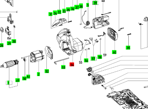Корпус двигателя TS 55 EBQ (10017629) Festool