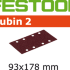Шлифовальные листы Festool Rubin 2 STF 93X178/8 P180 RU2/50 499067