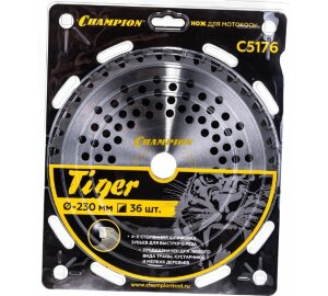 Нож с зубцами из твердого сплава Tiger (230х25,4 мм) Champion (C5176)